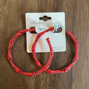 2inch  crystal hoop earrings